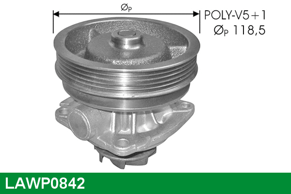 Pompe à eau, refroidissement du moteur LUCAS LAWP0842