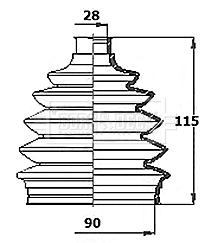 Jeu de joints-soufflets, arbre de commande BORG & BECK BCB6149