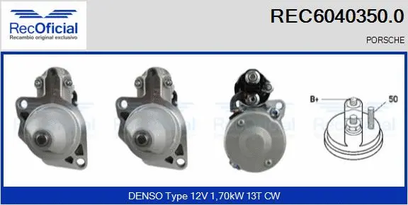 Démarreur RECOFICIAL REC6040350.0