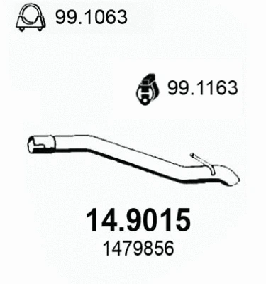 Tuyau d'échappement ASSO 14.9015