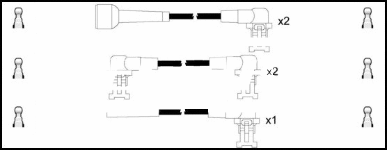 Kit de câbles d'allumage LEMARK HOES341