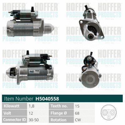 Démarreur HOFFER H5040558