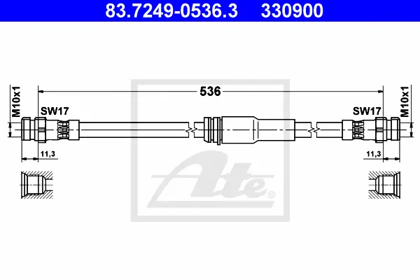 Flexible de frein ATE-APAC 83.7249-0536.3