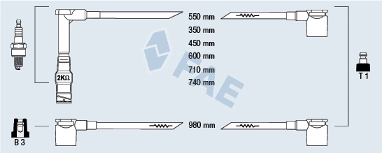 Kit de câbles d'allumage FAE 85500