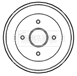 Tambour de frein BORG & BECK BBR7168