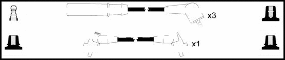 Kit de câbles d'allumage LEMARK HOES676