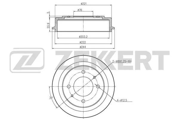Tambour de frein ZEKKERT BS-6153
