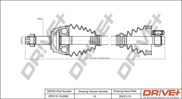 Arbre de transmission Dr!ve+ DP2110.10.0005