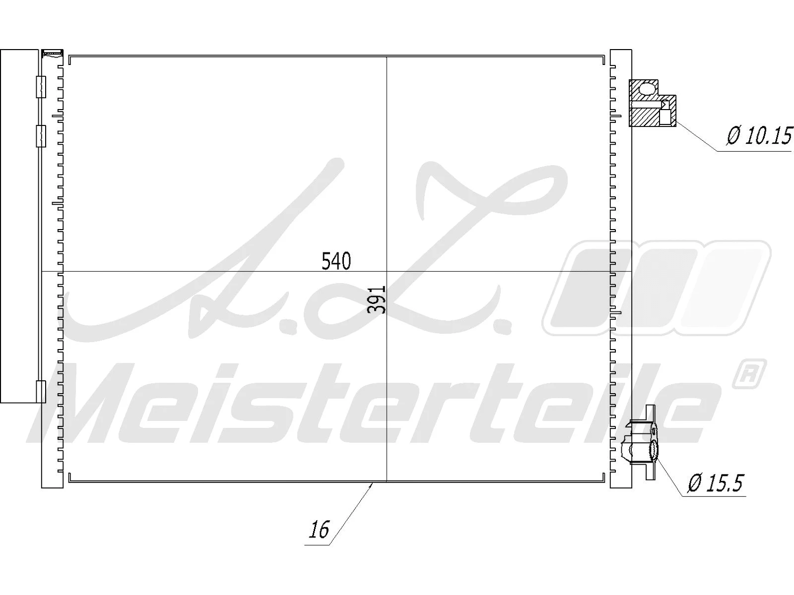 Condenseur, climatisation A.Z. Meisterteile AZMT-45-030-1529