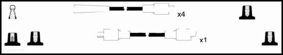 Kit de câbles d'allumage LEMARK HOES757