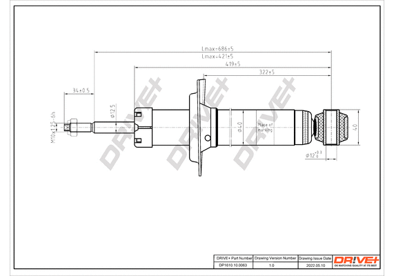Amortisseur Dr!ve+ DP1610.10.0063