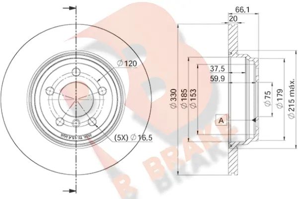 Disque de frein R BRAKE 78RBD23420