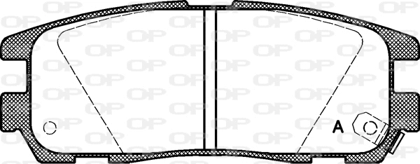 Kit de plaquettes de frein, frein à disque OPEN PARTS BPA0426.02