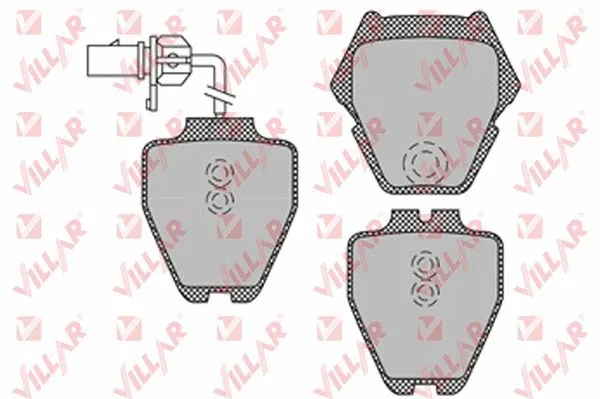 Kit de plaquettes de frein, frein à disque VILLAR 626.1121