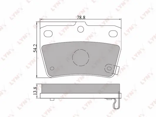Kit de plaquettes de frein, frein à disque LYNXAUTO BD-7510