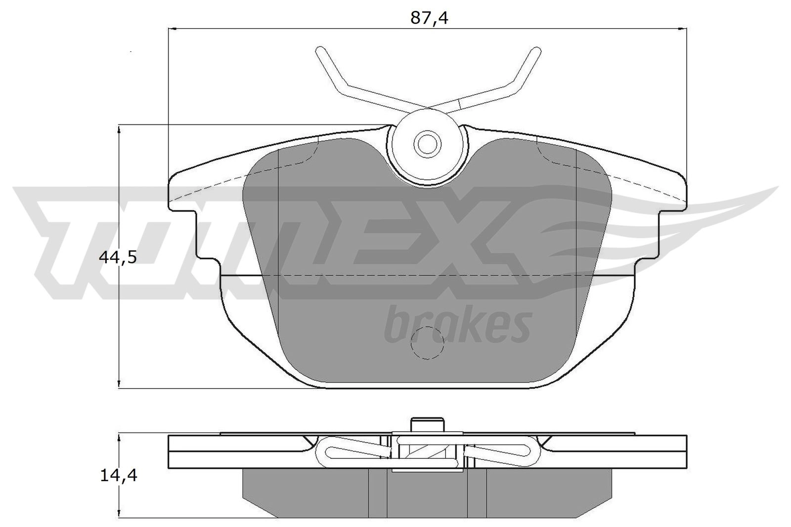 Kit de plaquettes de frein, frein à disque TOMEX Brakes TX 12-43