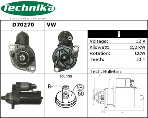Démarreur Technika D70270