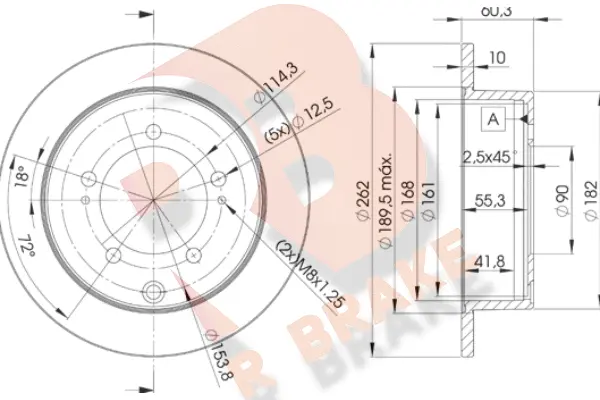 Disque de frein R BRAKE 78RBD28326