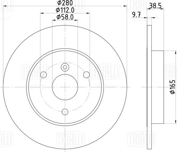 Disque de frein TRIALLI DF 240121