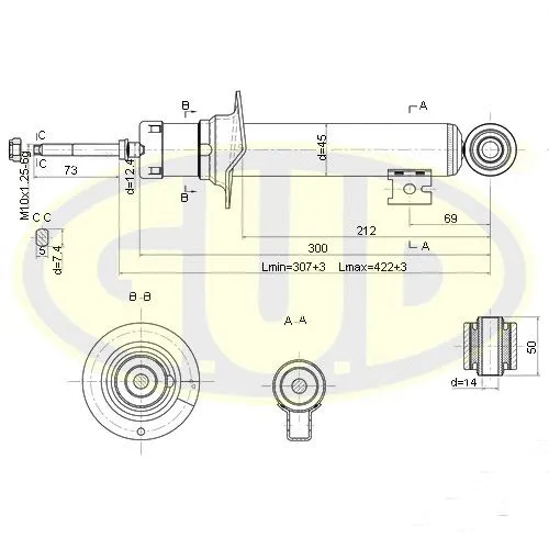 Amortisseur G.U.D. GSA777010