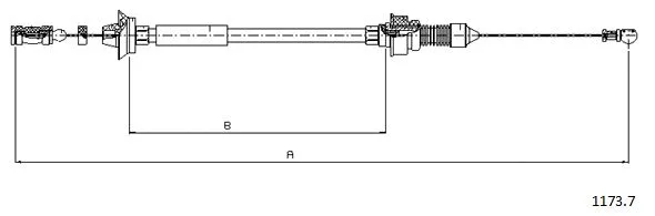 Câble d'accélération CABOR 1173.7