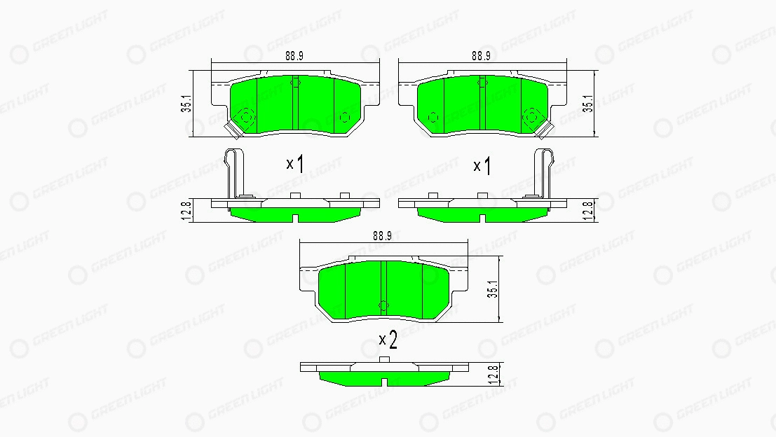 Kit de plaquettes de frein, frein à disque Automotive Adriado GLBP0283