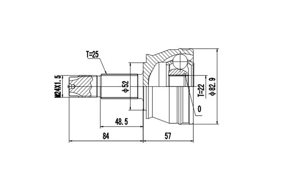 Jeu de joints, arbre de transmission DYNAMATRIX DCV817023