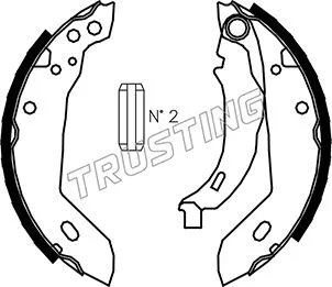 Jeu de mâchoires de frein TRUSTING 079.185