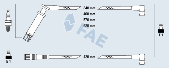 Kit de câbles d'allumage FAE 85570