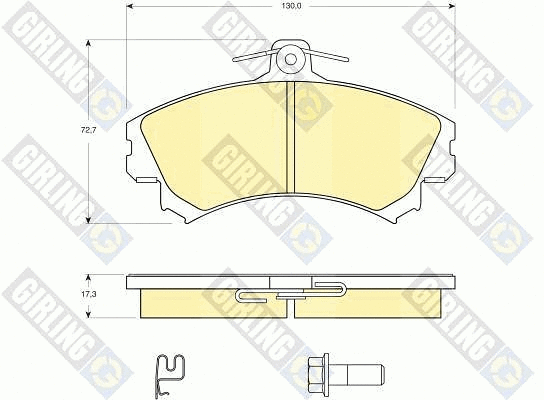 Kit de plaquettes de frein, frein à disque GIRLING 6115841