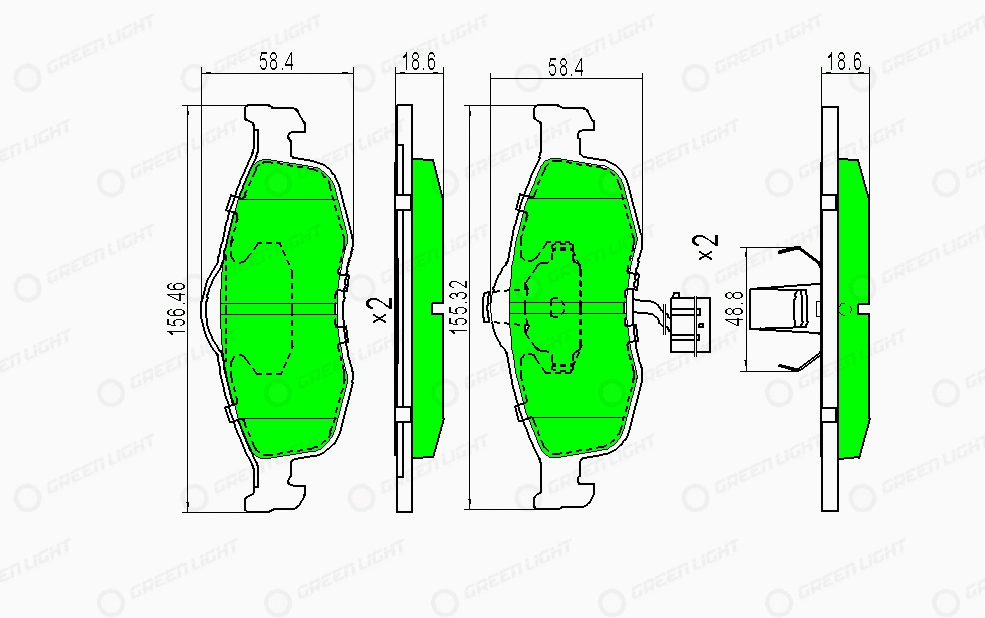 Kit de plaquettes de frein, frein à disque Automotive Adriado GLBP0180