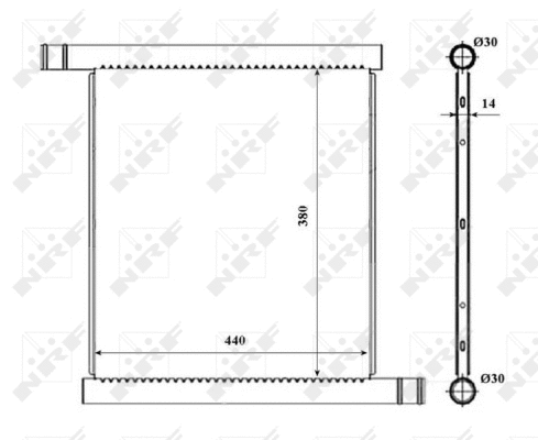 Radiateur, refroidissement du moteur NRF 53857