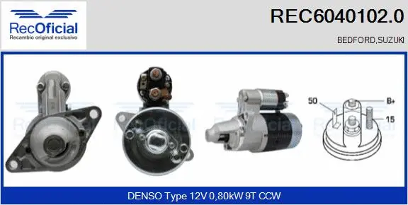 Démarreur RECOFICIAL REC6040102.0