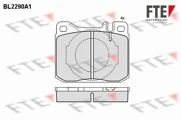 Kit de plaquettes de frein, frein à disque FTE 9010698