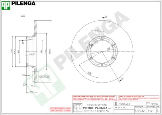 Disque de frein PILENGA 5141