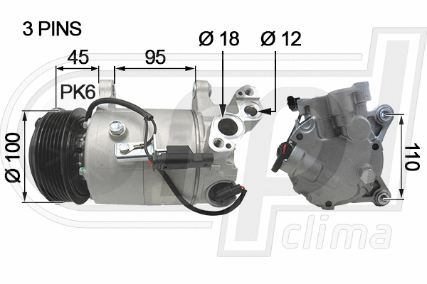 Compresseur, climatisation RPL QUALITY APCOBW0092