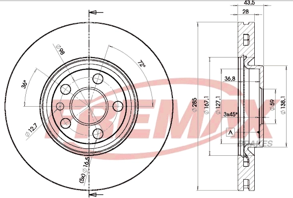 Disque de frein FREMAX BD-4678