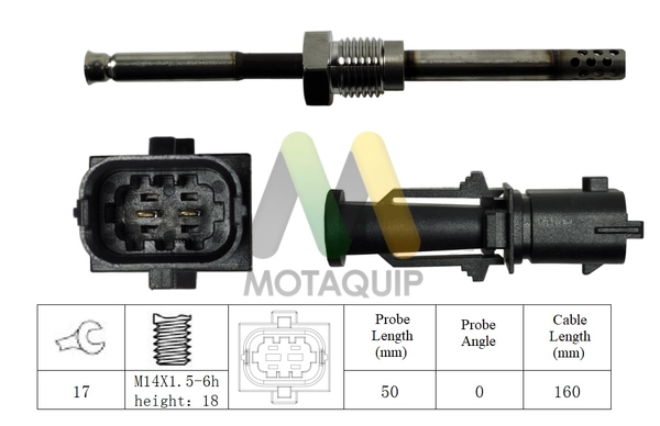 Capteur, température des gaz MOTAQUIP LVET409