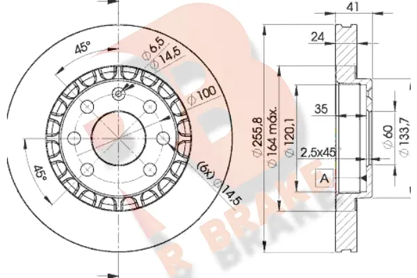 Disque de frein R BRAKE 78RBD29042