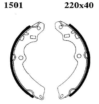 Jeu de mâchoires de frein BSF 01501