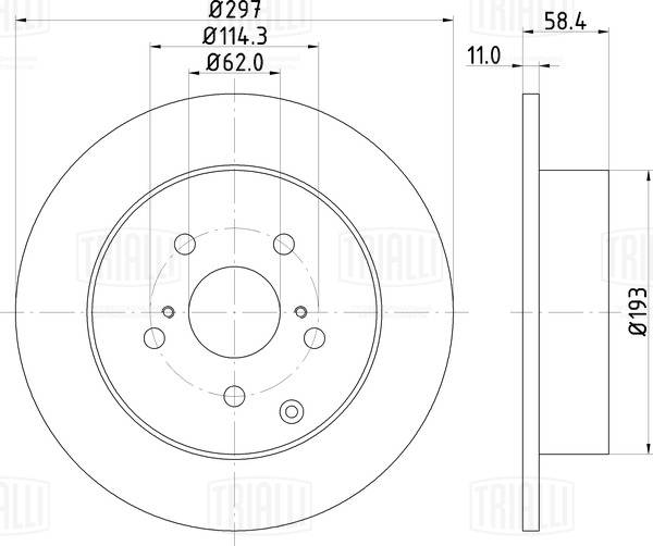 Disque de frein TRIALLI DF 084107
