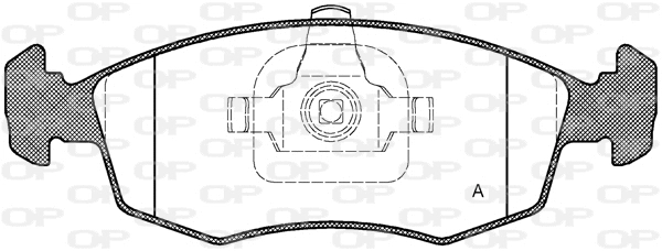 Kit de plaquettes de frein, frein à disque OPEN PARTS BPA0172.35