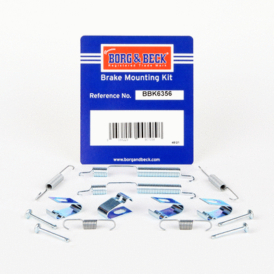 Kit d'accessoires, mâchoire de frein BORG & BECK BBK6356