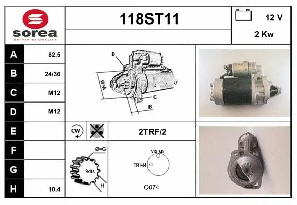 Démarreur STARTCAR 118ST11