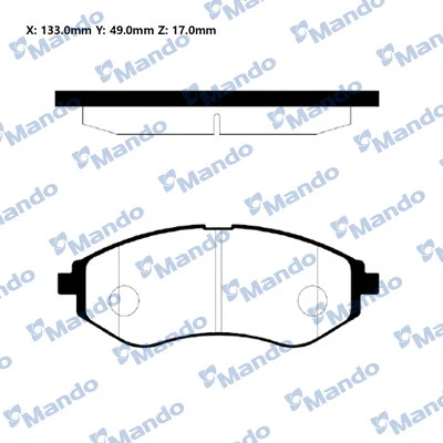 Kit de plaquettes de frein, frein à disque MANDO RMPD04