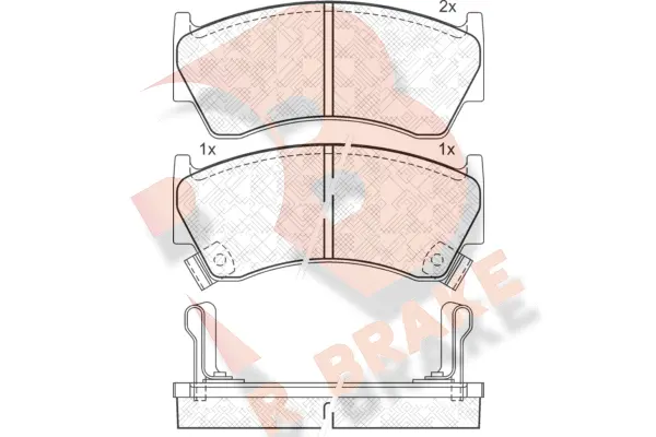 Kit de plaquettes de frein, frein à disque R BRAKE RB1394