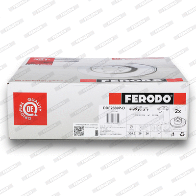 Disque de frein FERODO DDF2339P-D