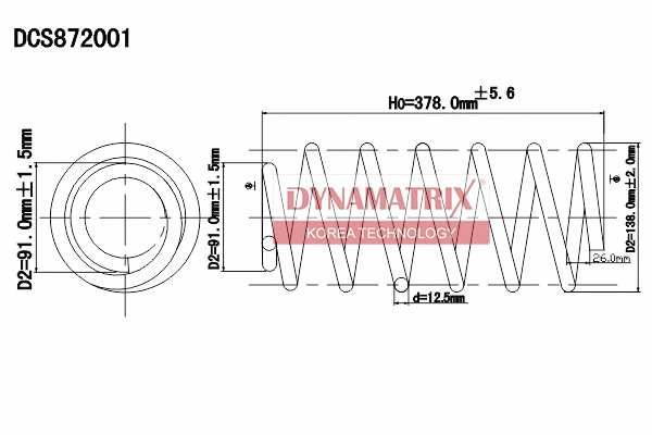 Ressort de suspension DYNAMATRIX DCS872001