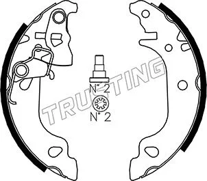 Jeu de mâchoires de frein TRUSTING 034.103