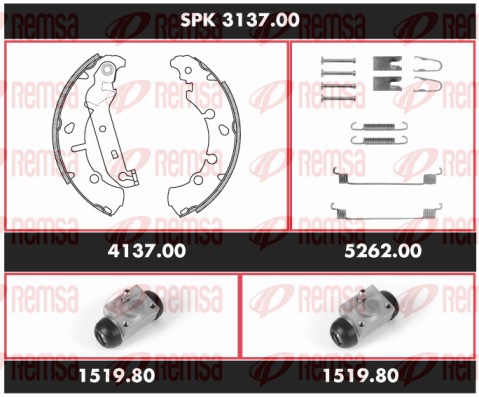 Kit de freins, freins à tambours REMSA SPK 3137.00